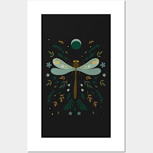 Floral Helicopter Fly Posters and Art